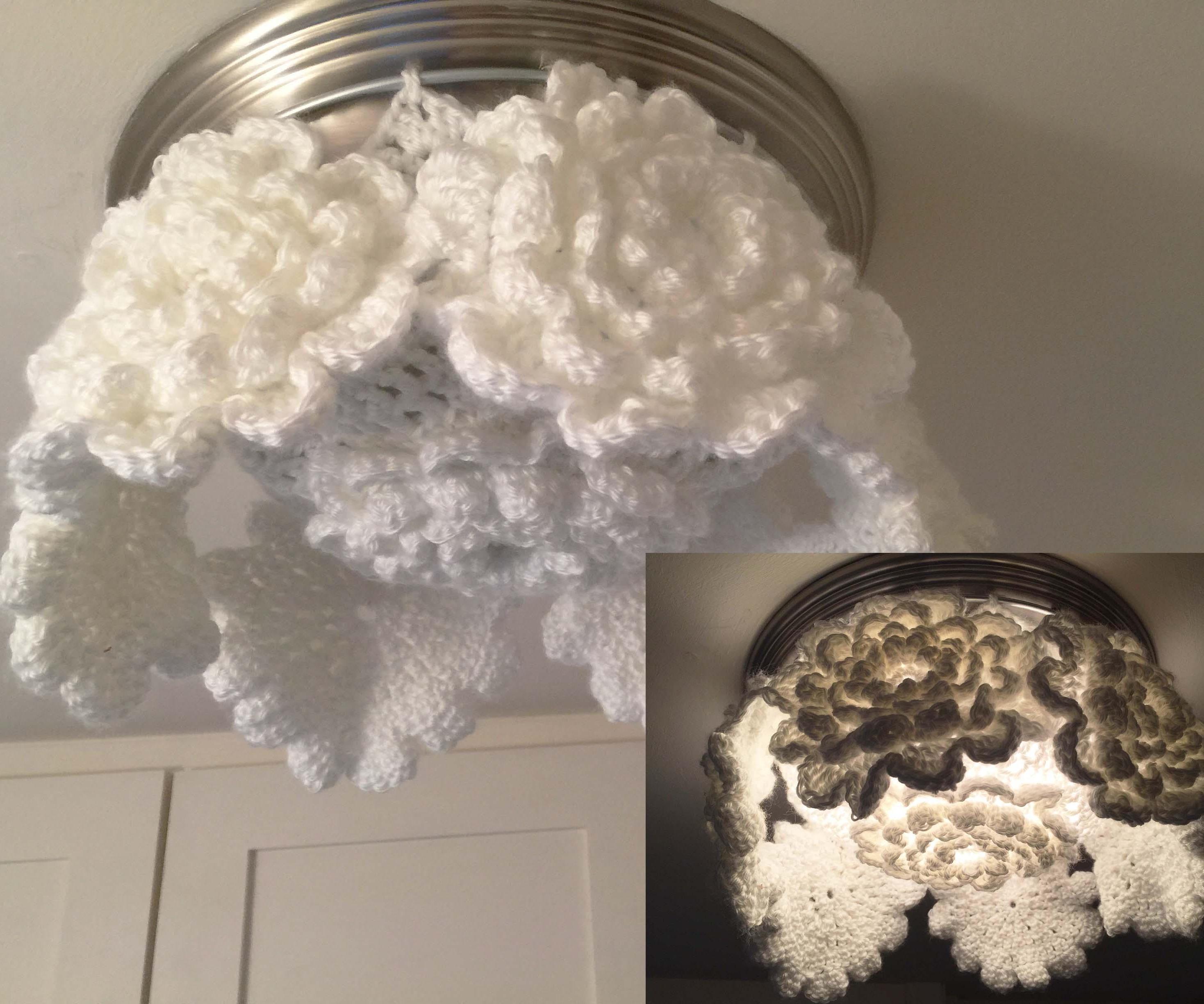 Boho Crochet Ceiling Light Globe Cover