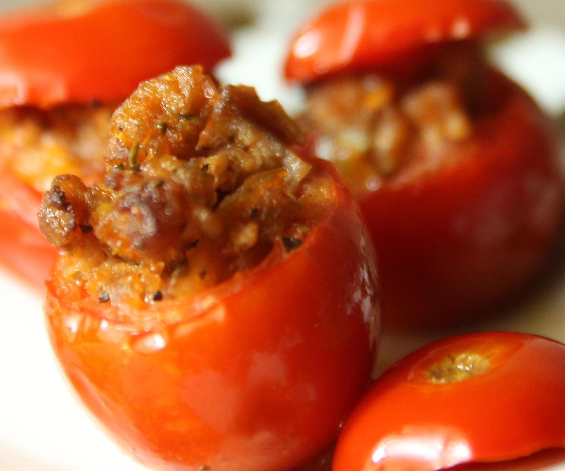 Stuffed Red Cherry Tomatoes