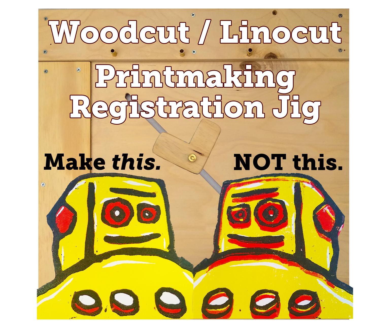 Woodcut & Linocut Printmaking Registration Jig