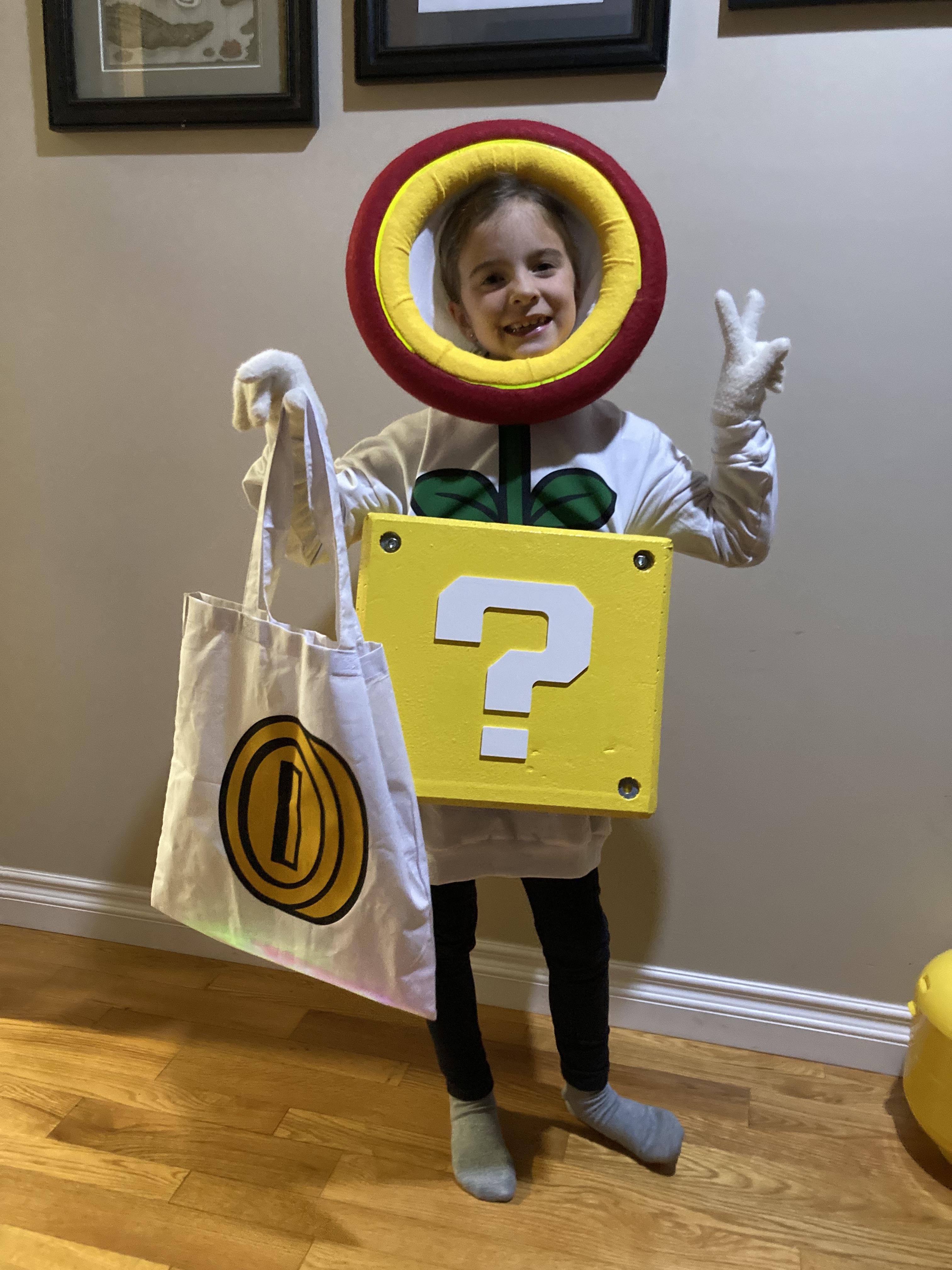 Kid's Nintendo Fire Flower Question Box Costume