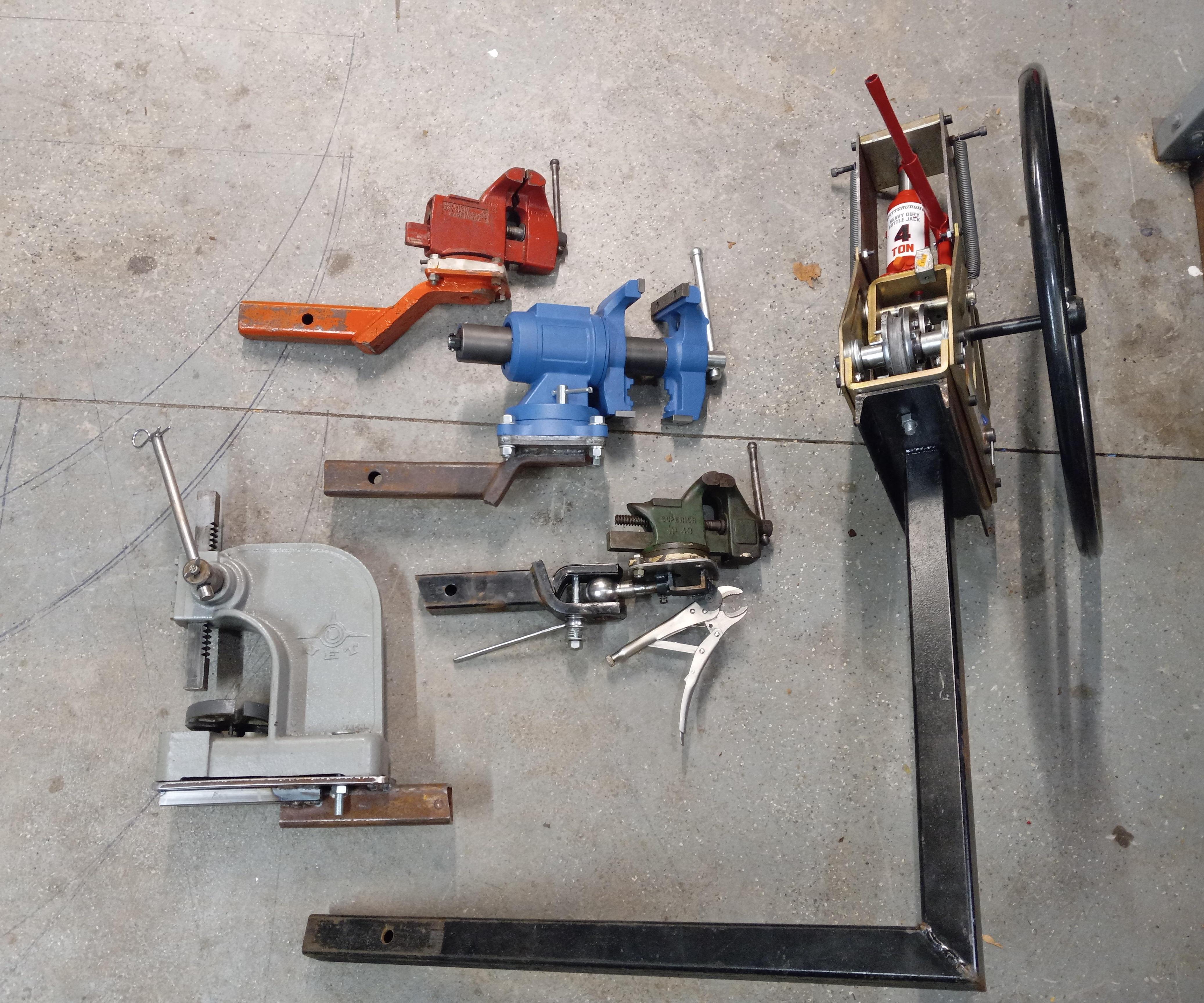 2x2 Hitch Receiver Tooling Adapters and Mounts for Vises, Arbor Presses, Tubing Rollers, and More: Upgrade Your Workshop and Mobile Capabilities