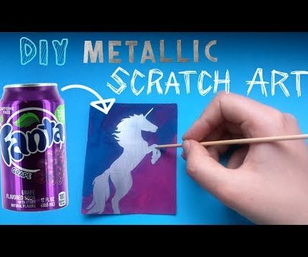 DIY Metallic Scratch Art From a Soda Can