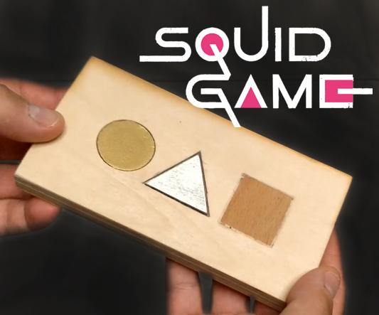 DIY Wooden Squid Game Business Invitation Card