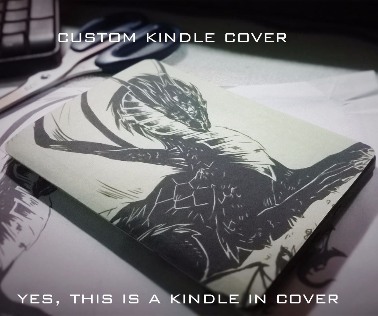 Customized Dragon Kindle Cover