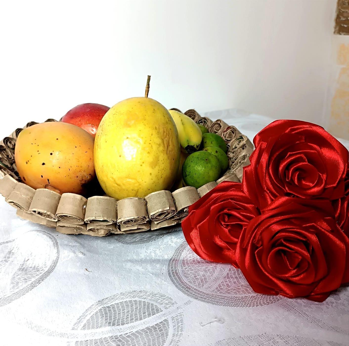 Fruit Basket Made From Recycled Cardboard