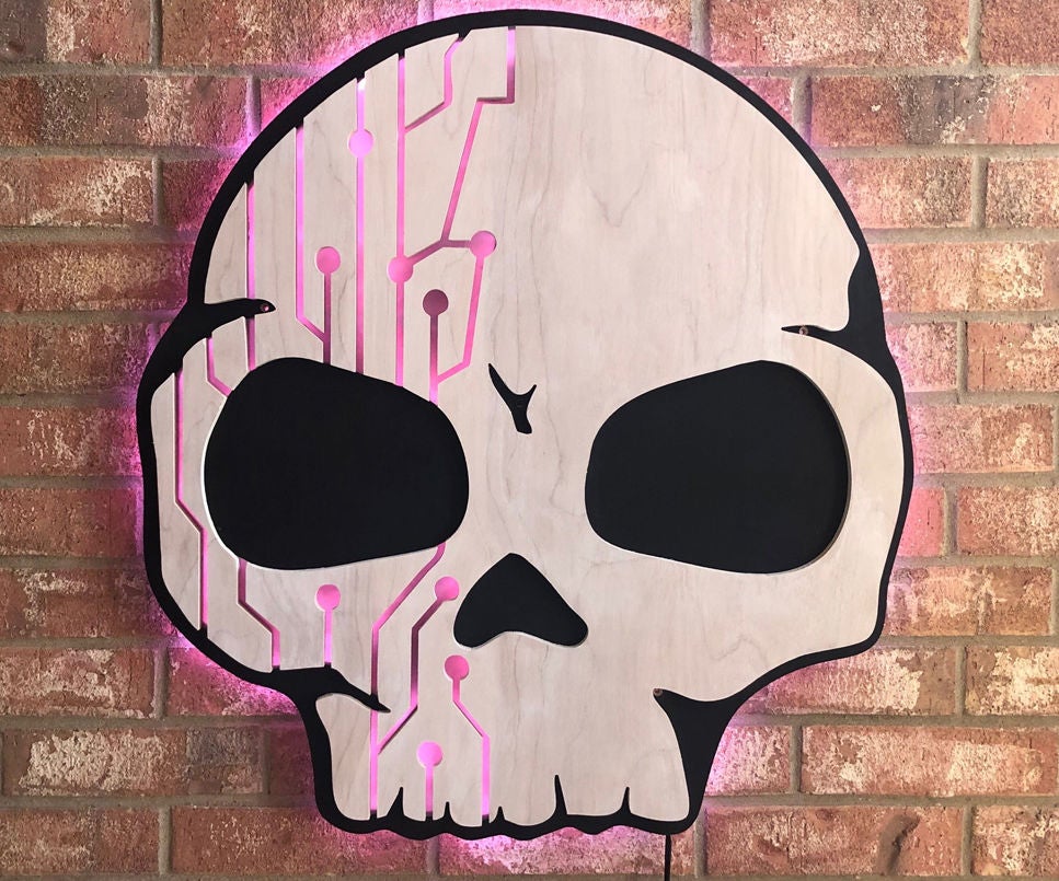 Giant Backlit LED Skull Sign