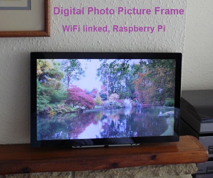 Digital Photo Picture Frame, WiFi Linked – Raspberry Pi