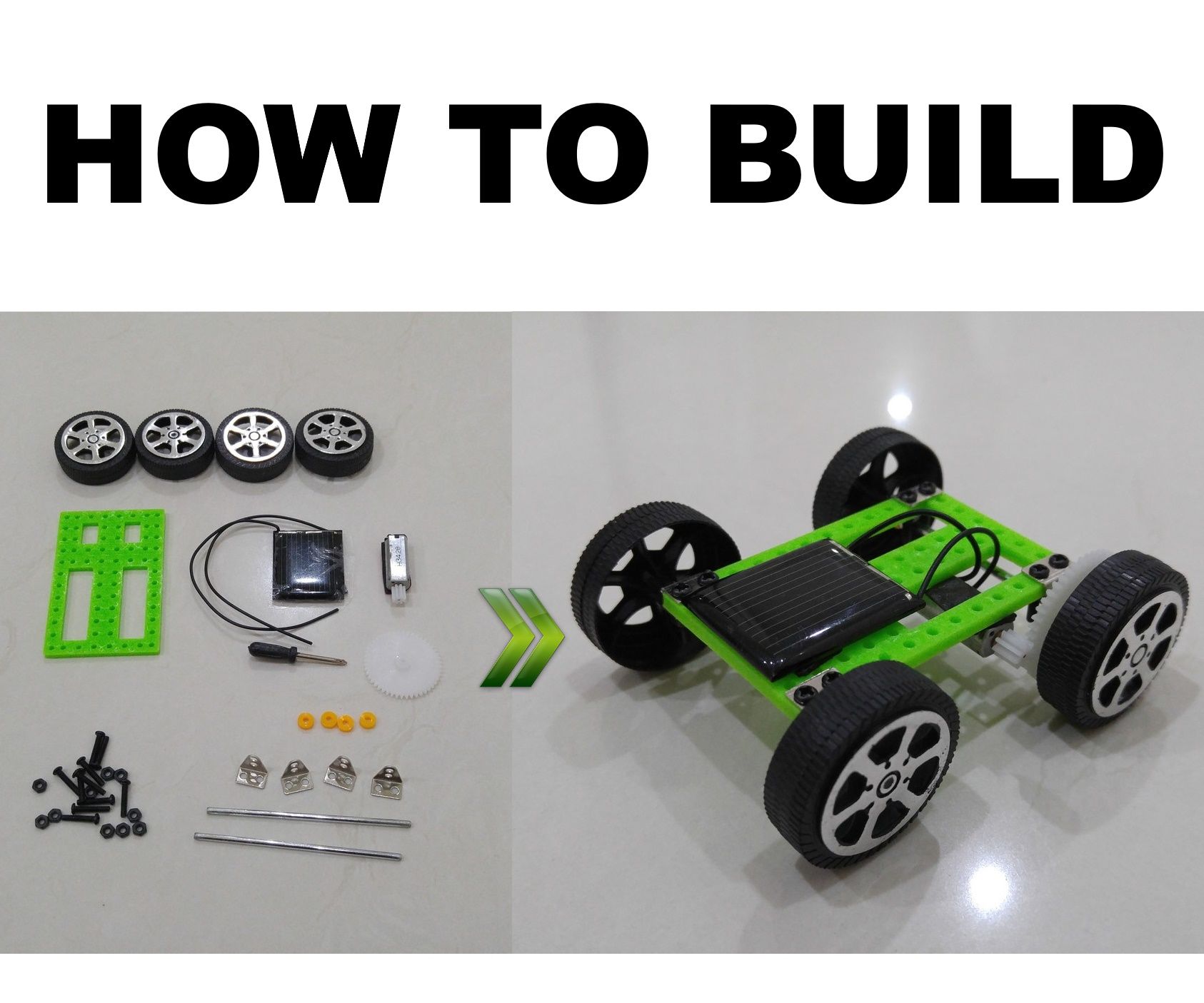 How to Assemble DIY Solar Toy Car Kit