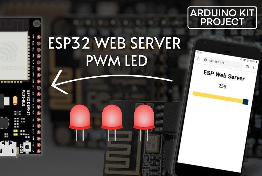 ESP32 Web Server Tutorial: PWM LED Brightness Control Slider