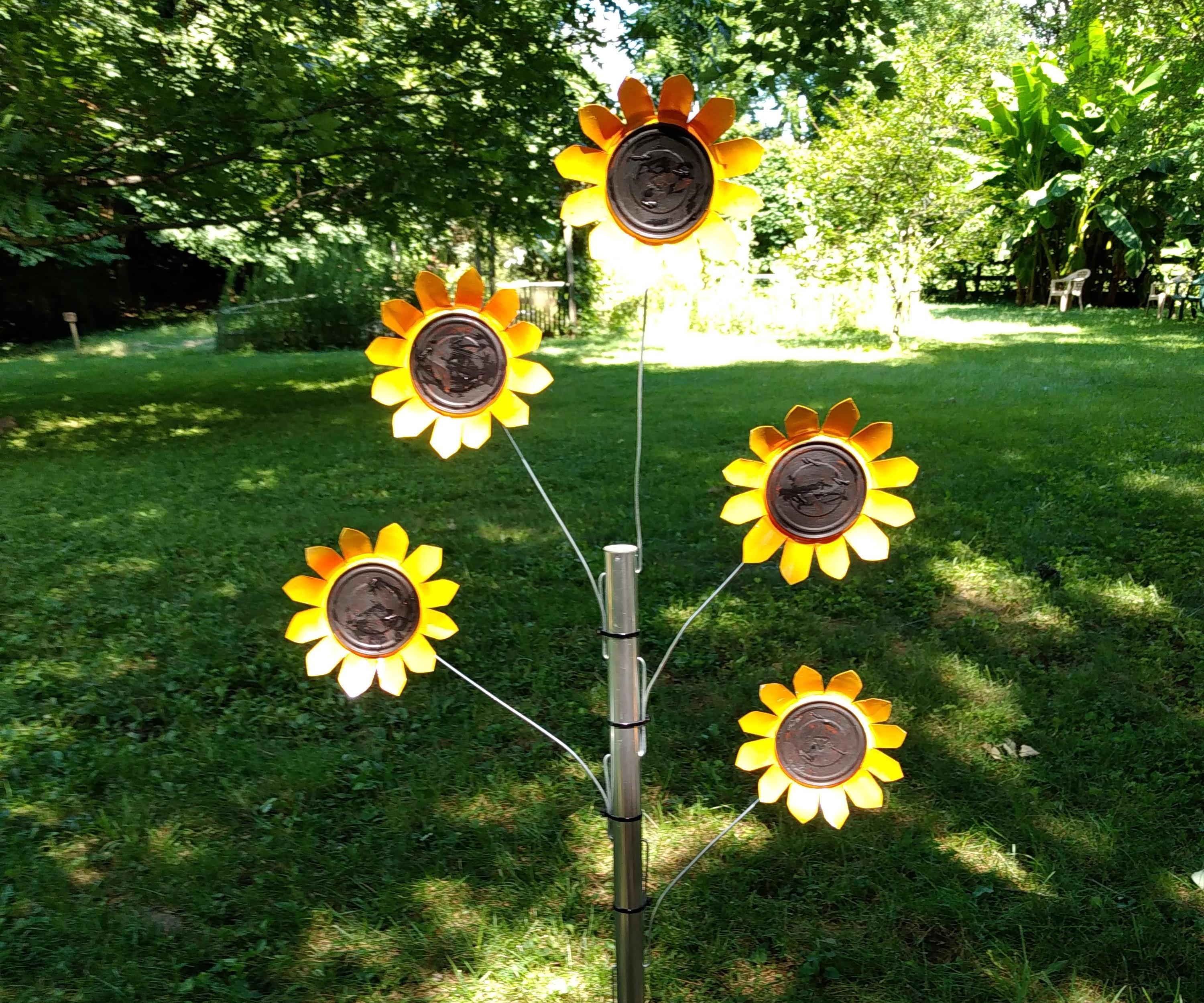 Cat Food Can Sunflowers