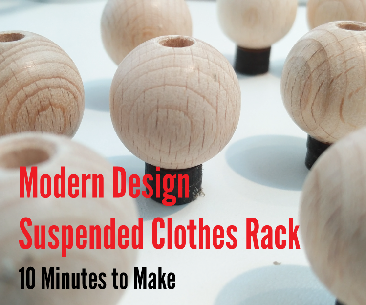 Modern Design Suspended Clothes Rack for Under $10 in Under 10 Minutes