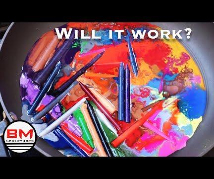 Melting Crayons and Carving Them Into a Sculpture