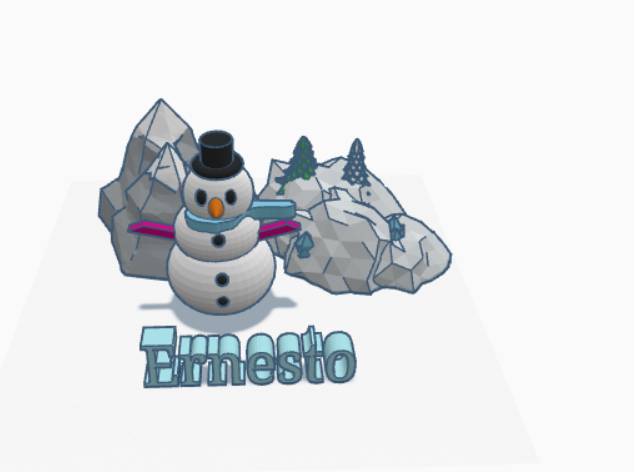 Muñeco De Nieve En Tinkercad