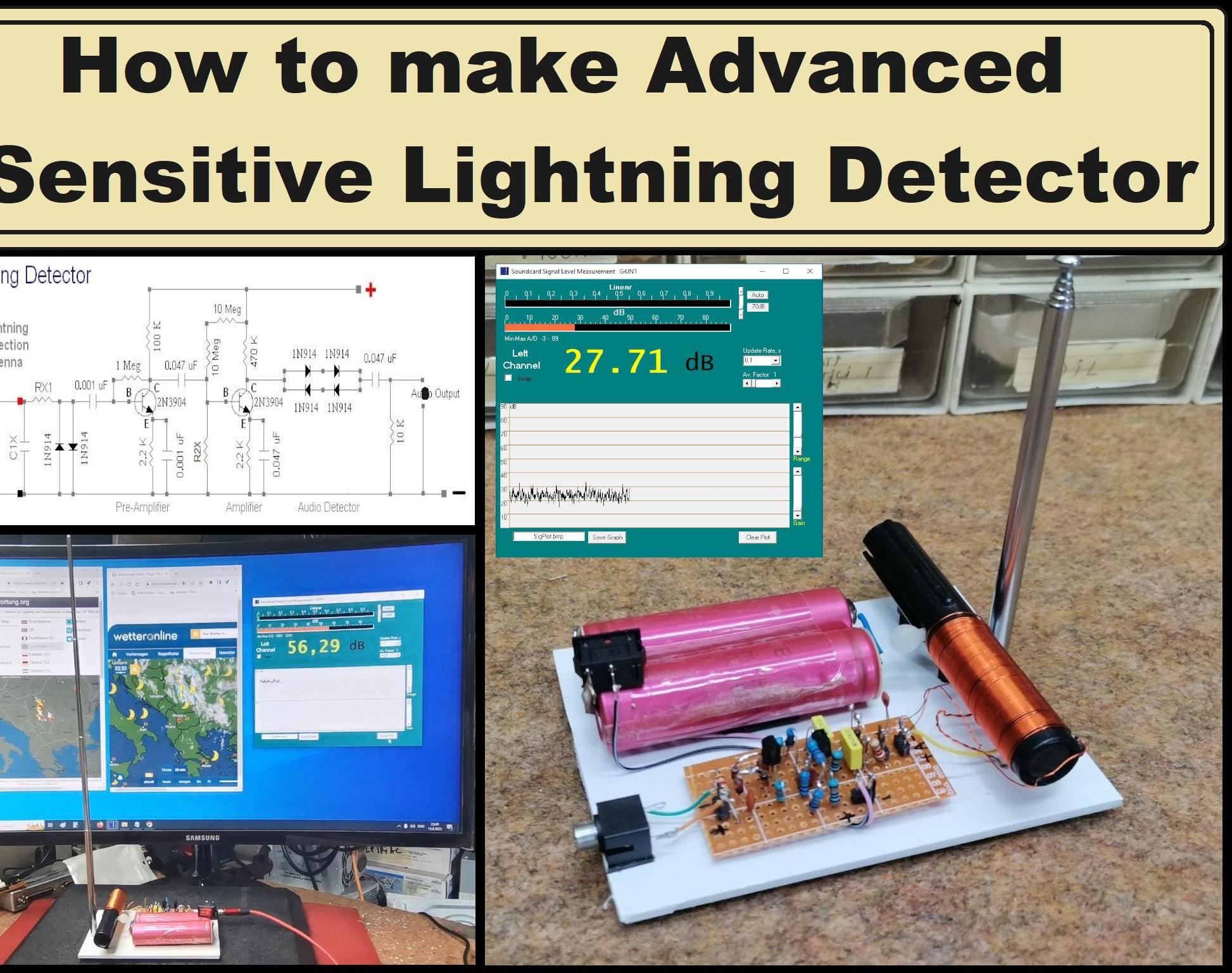 Advanced Sensitive Lightning Detector With PC Graph