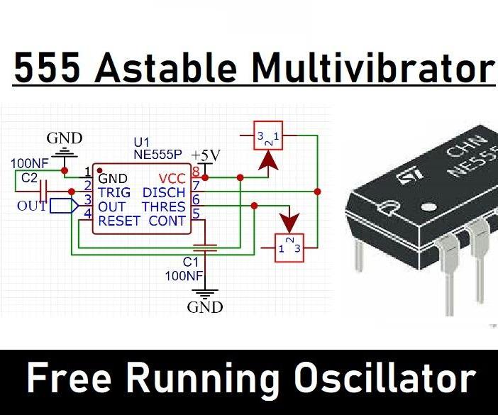 Rebuilding IC555 - Astable Multivibrator