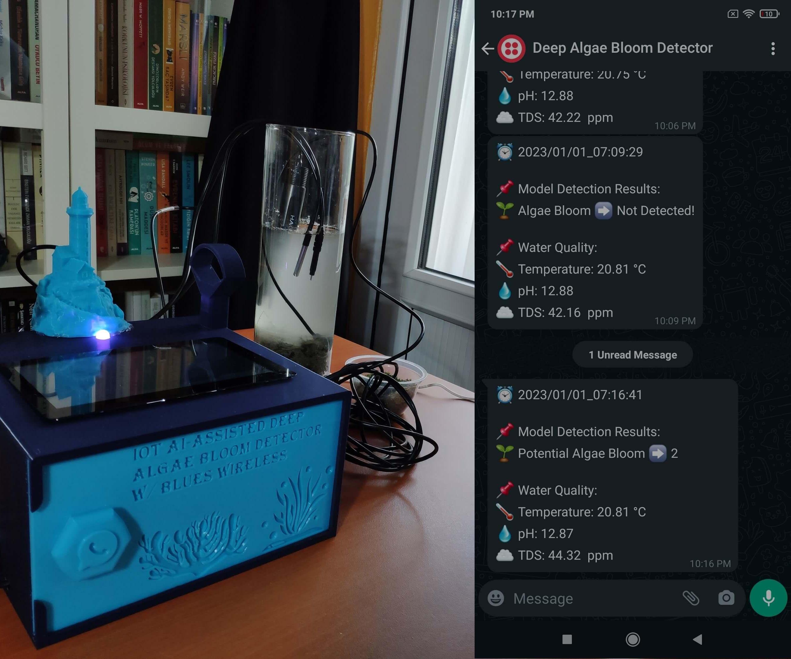 IoT AI-assisted Deep Algae Bloom Detector W/ Blues Wireless