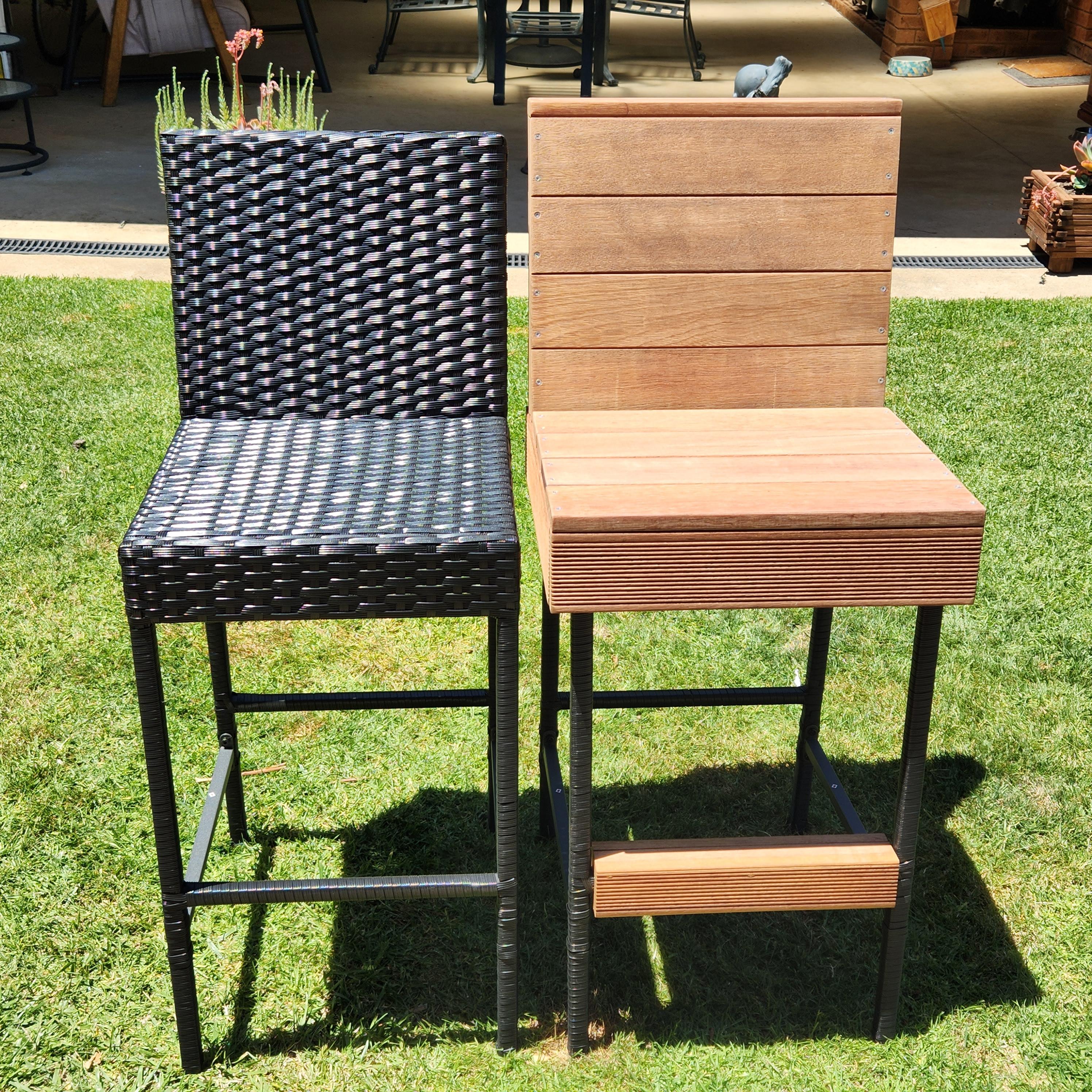 Removable Wooden Bar Stool Covers