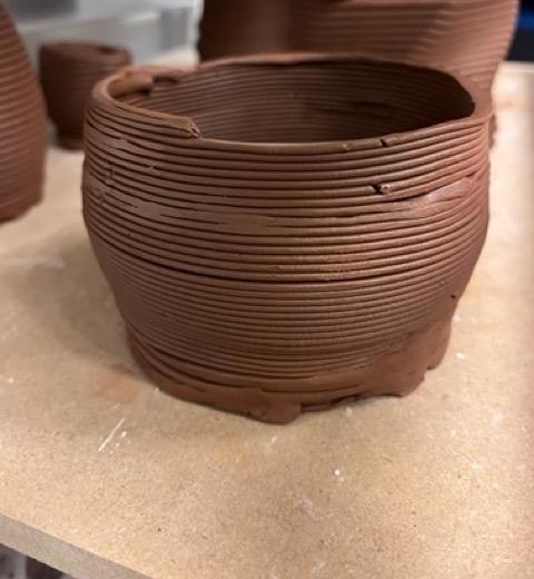 Parametric Cylinder With Base, Clay 3D Printing