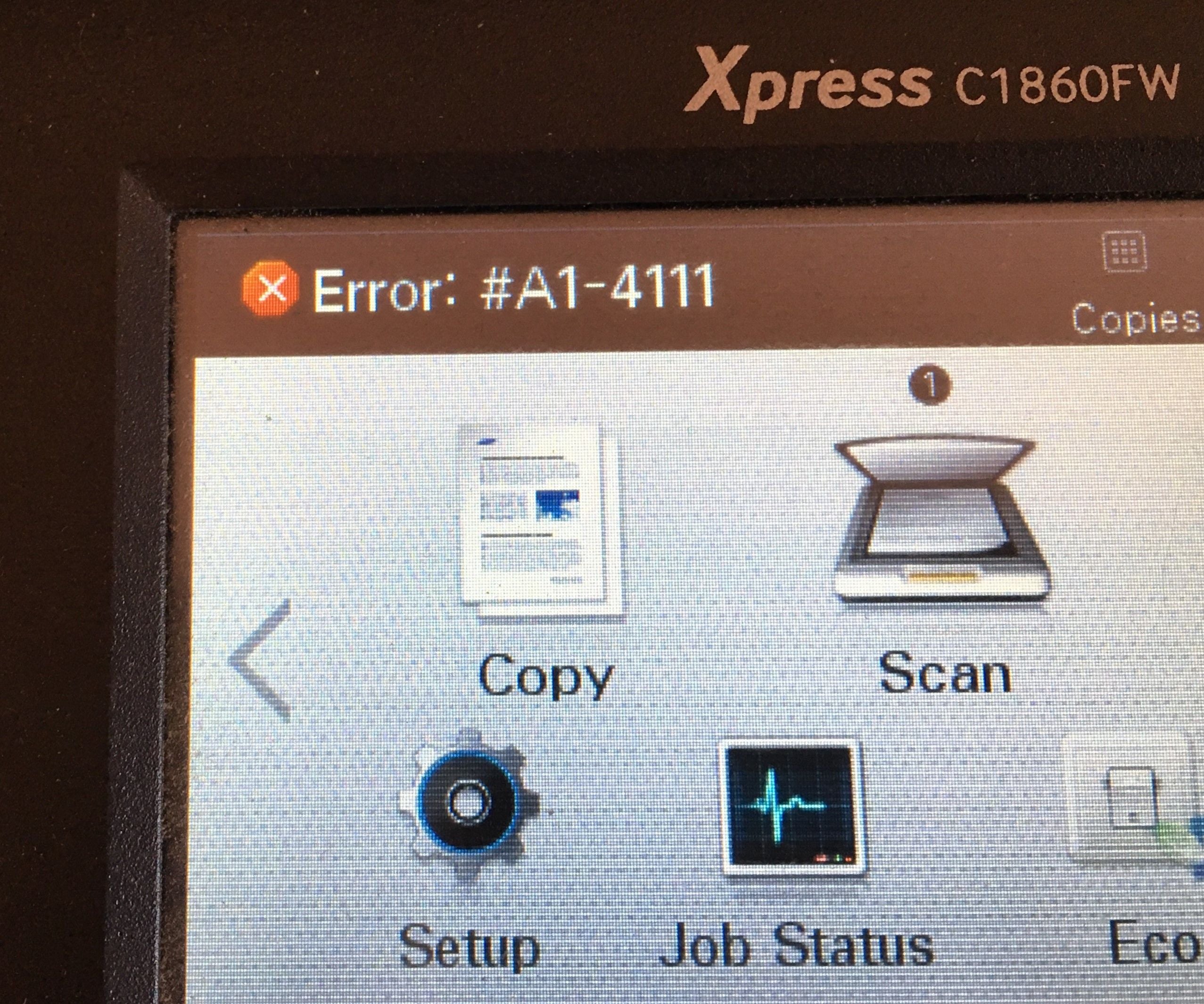 Samsung C1860 Laser Printer Error A1-4111 Repair