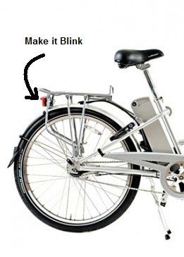 Electric Bicycle Blinking LED Tail-Light With a 5V to 48V Input Voltage Range