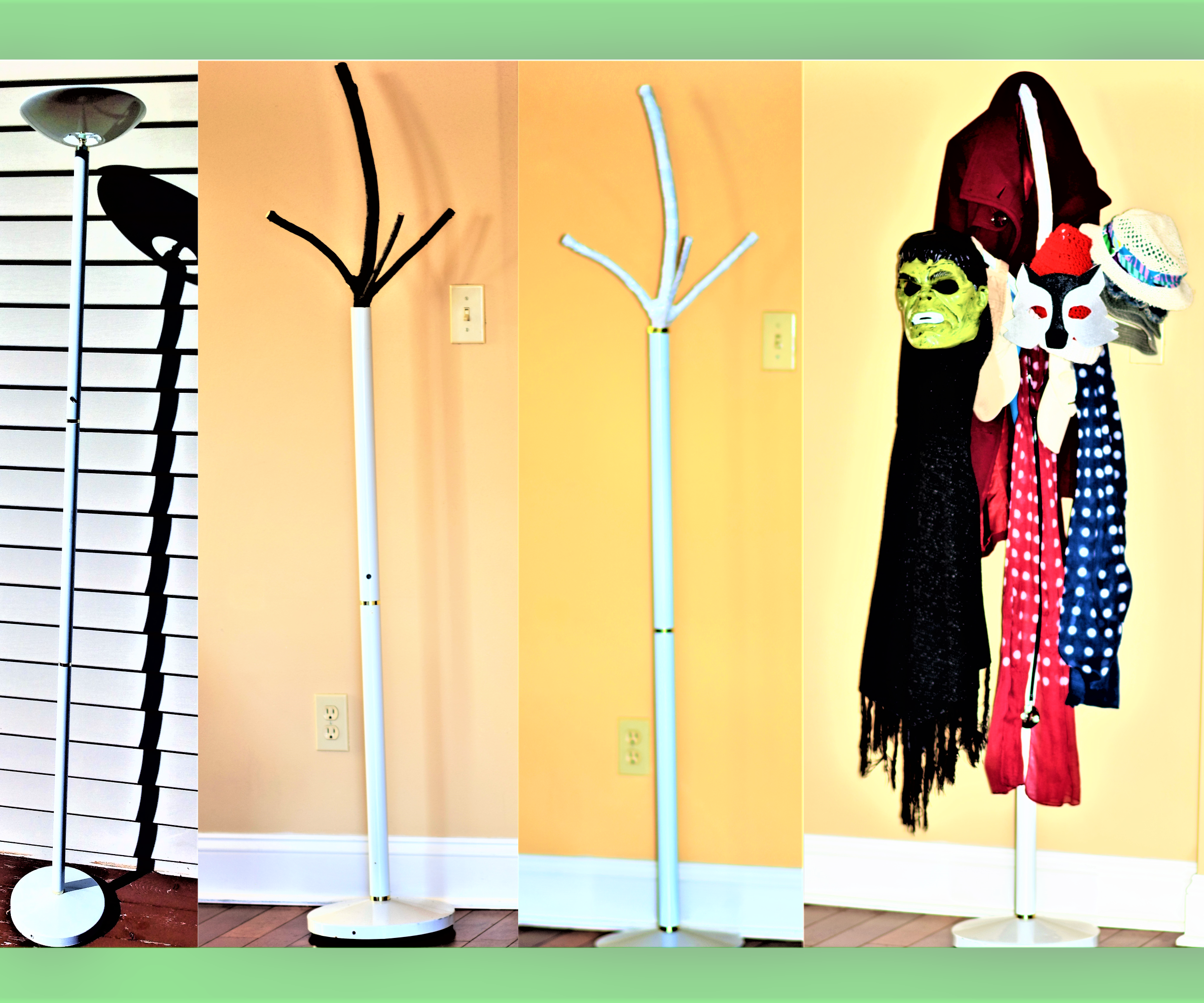 Abandoned Floor Lamp to Much Needed Hat and Coat Rack