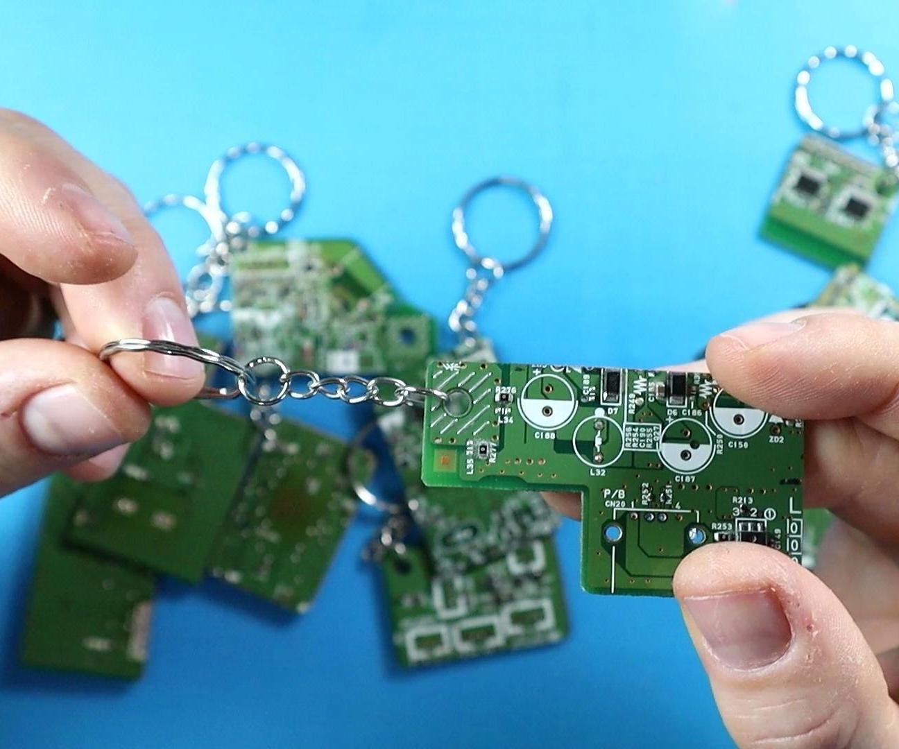 How to Make Beautiful PCB Keyrings From Recycled Printed Circuit Boards