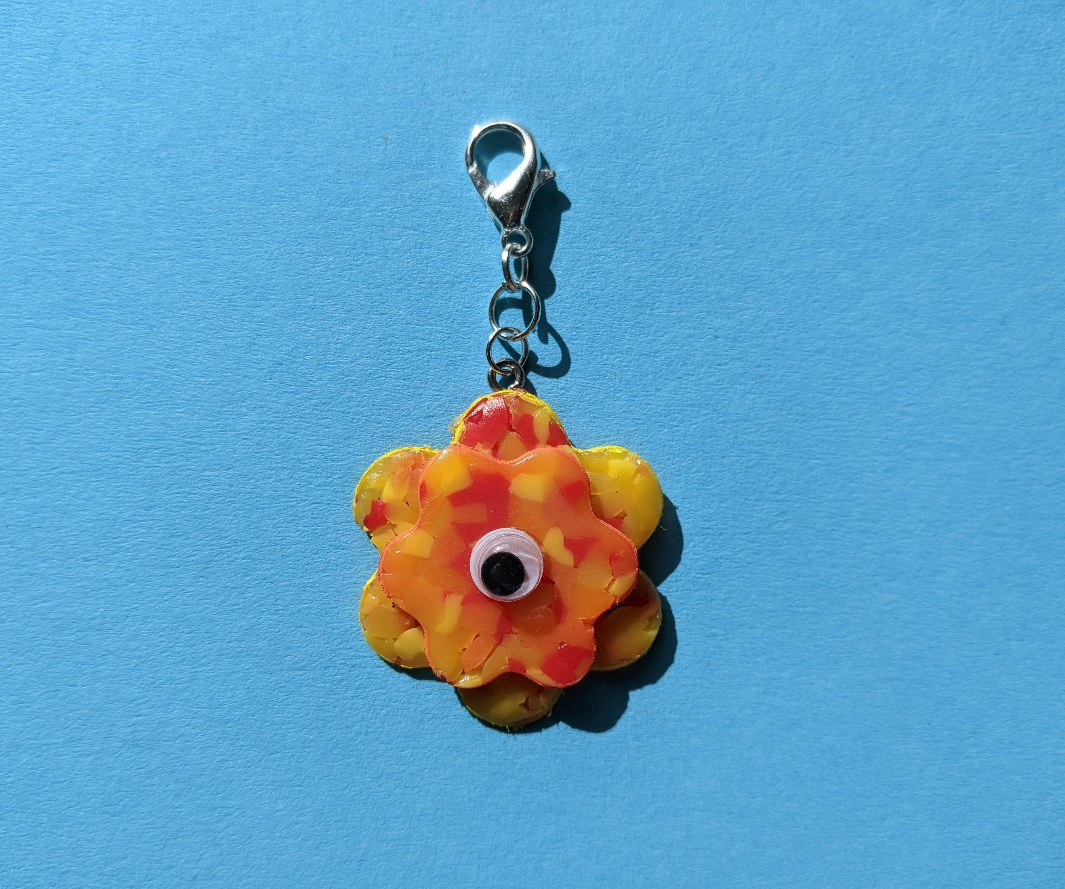 Little Flower Charm From Leftover Perler Beads