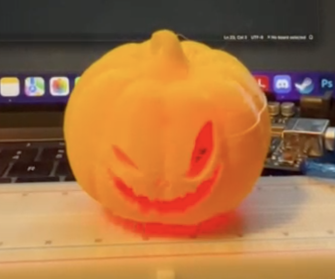 Basic Breadboard LED Jack O' Lantern