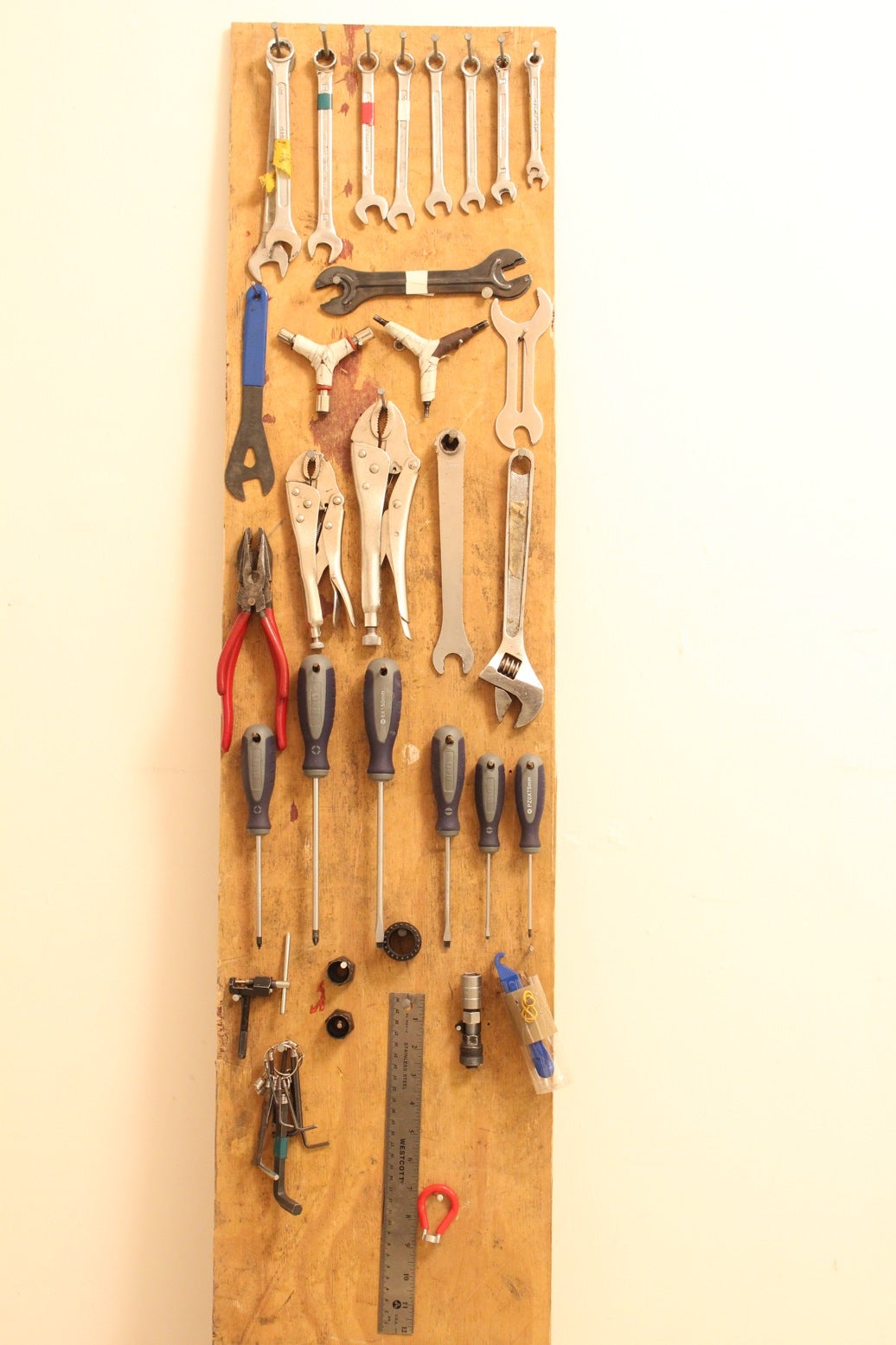 Portable Tool Board for Cycle Repairs.