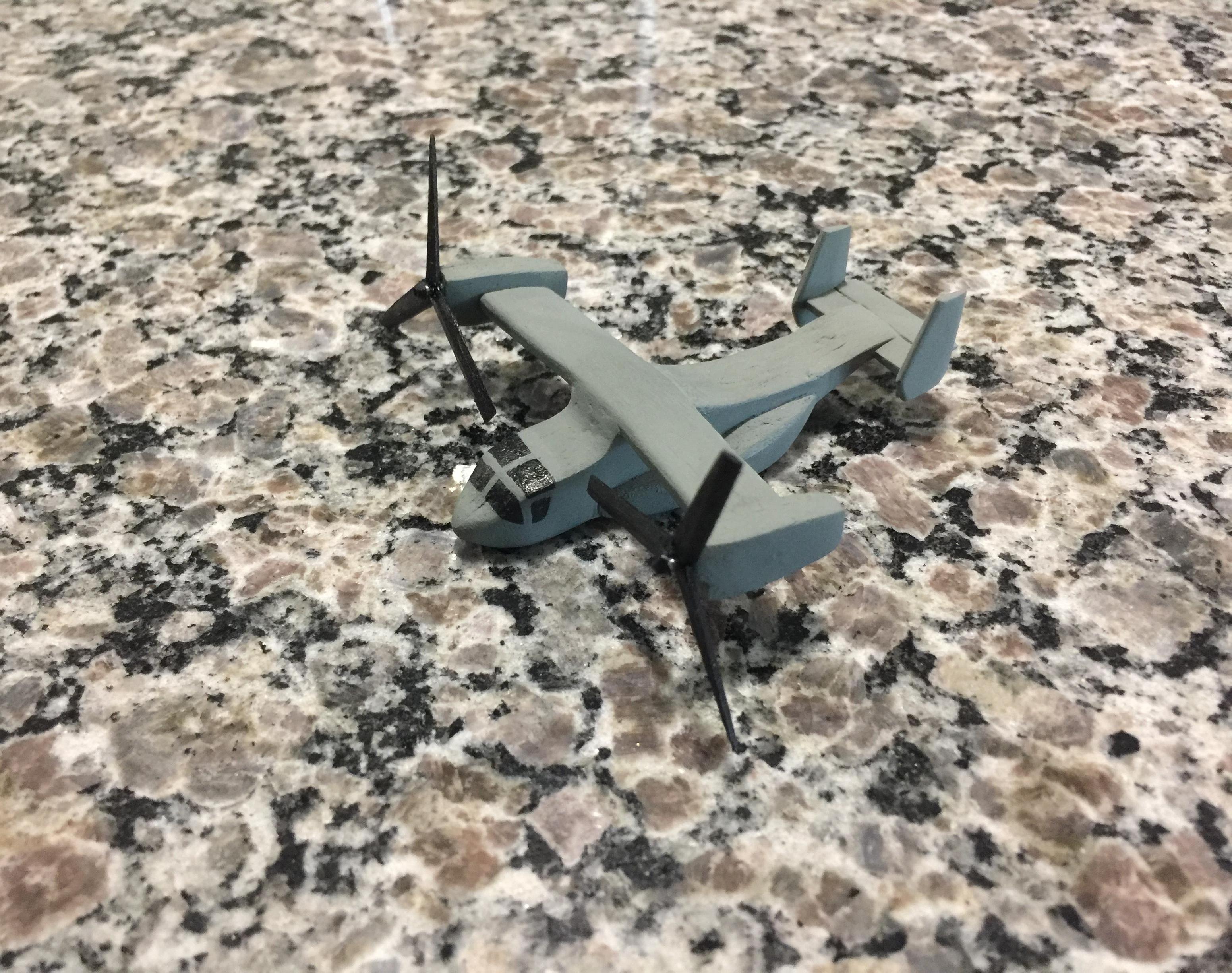 V-22 Osprey Military Aircraft Out of Popsicle Sticks