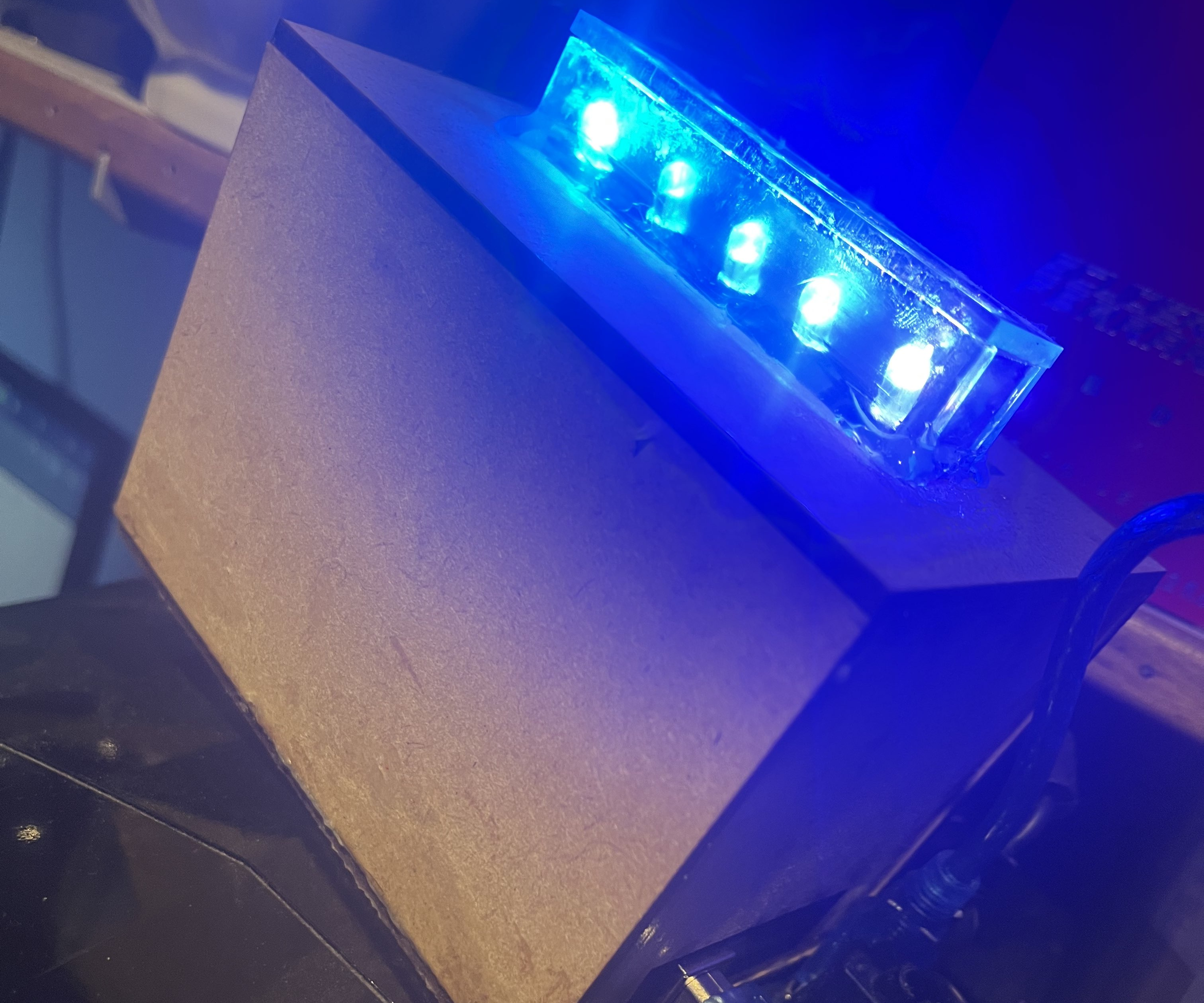 5 LED RGB Box Using 2 8-bit Shift Registers and Bluetooth