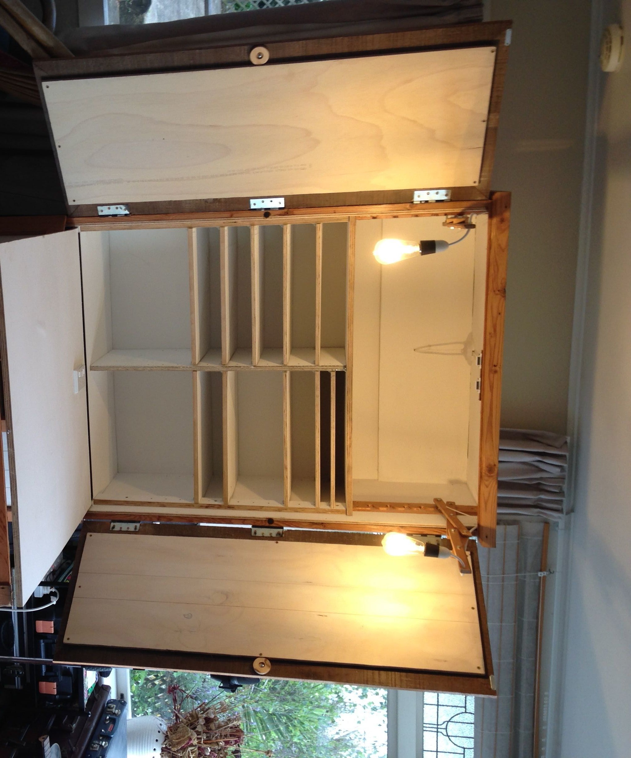 Cupboard With Folding Table and Lights