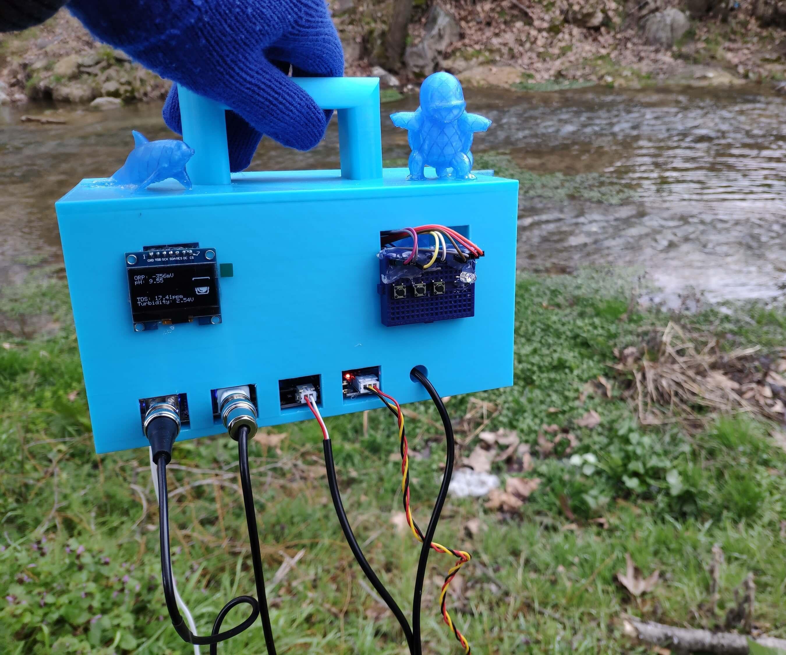 GSM & SMS Enabled AI-driven (TinyML) Water Pollution Monitor