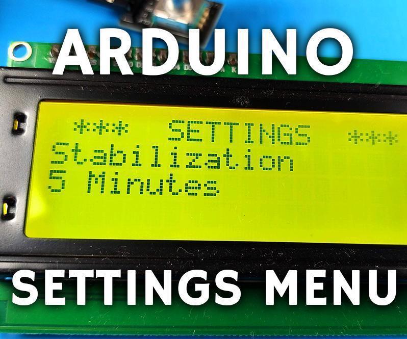 Arduino Settings Menu