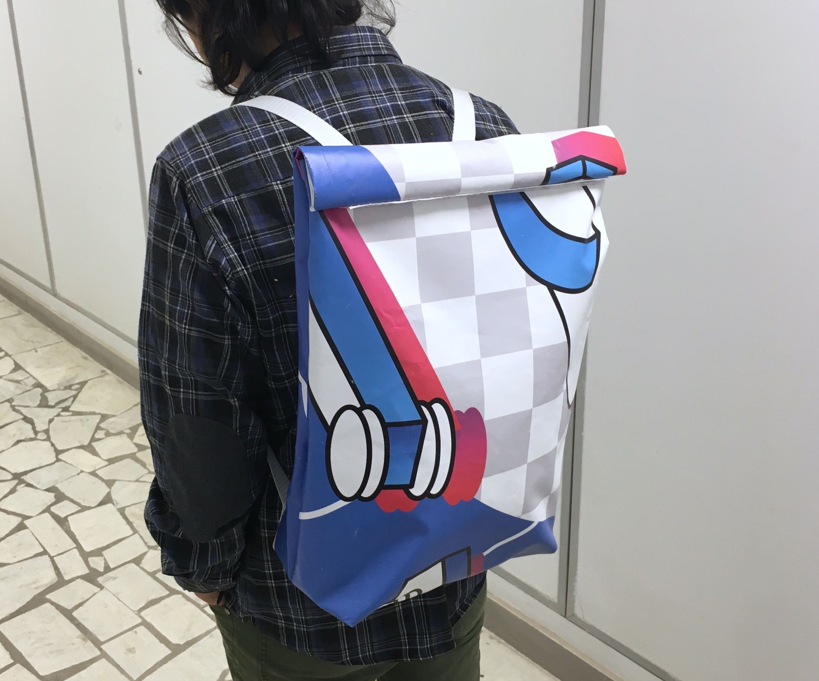 Messenger Backpack From Recycled Tarp