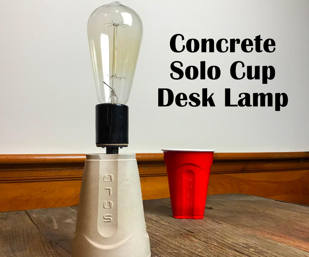 How to Make a Simple Concrete Desk Lamp