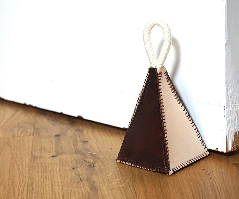 DIY Leather Doorstop | 2-Colour Pyramid Design