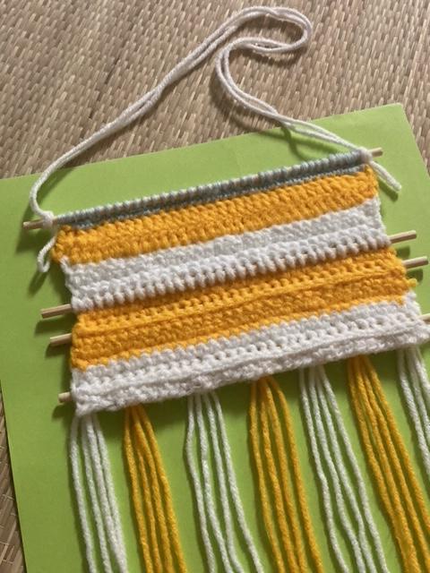Tapestry Crochet With Wooden Dowels