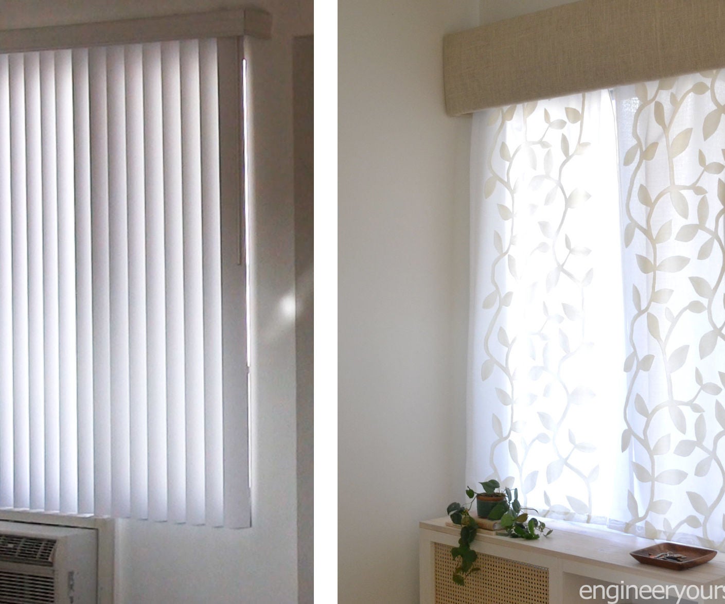 Vertical Blinds Hack to Hang Curtains 