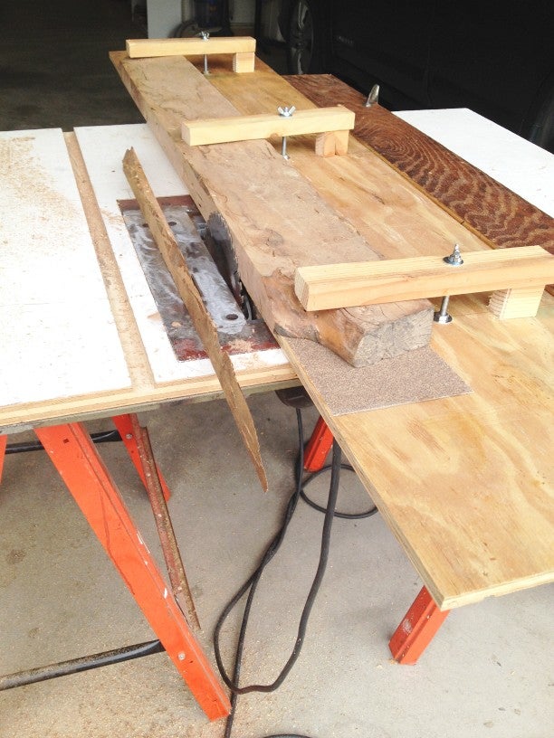 Sled for Making a True Edge With a Table Saw