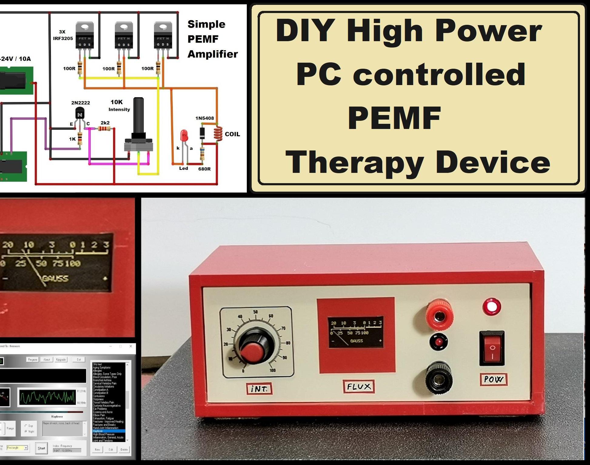 DIY PC Controlled High Power PEMF Therapy Device