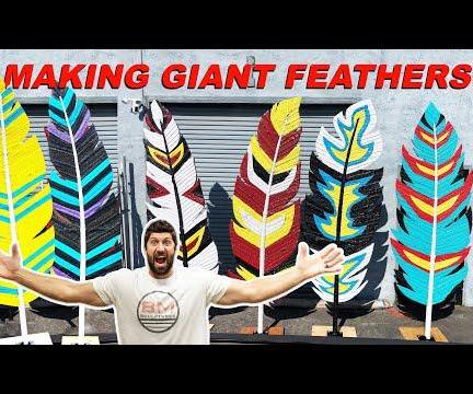 Giant Feathers Made With Recycled Tires