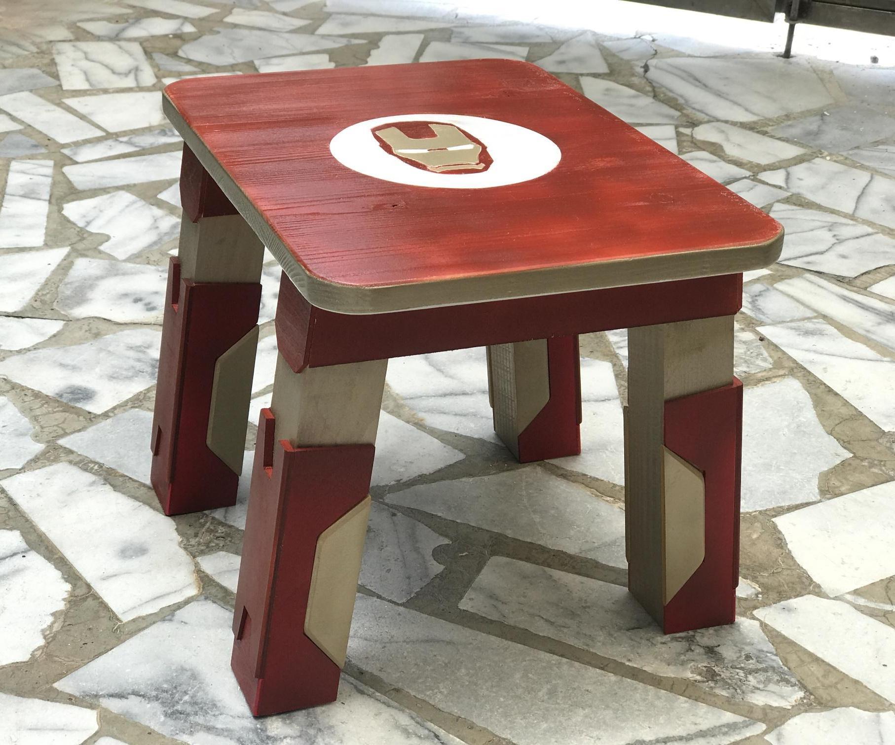 Iron Man Wooden Stool