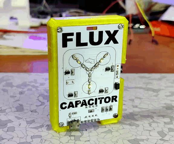 Flux Capacitor PCB Badge