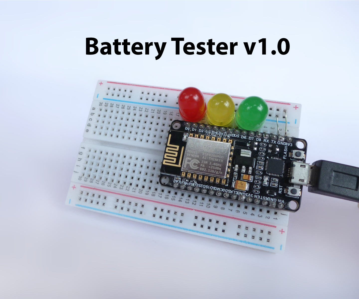 Battery Tester Using NodeMCU