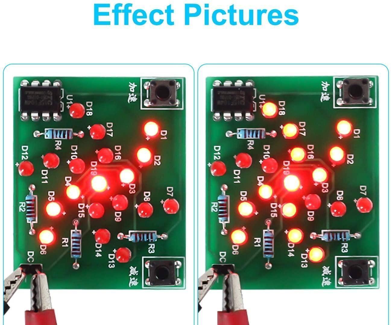 DIY Kit Windmill Shaped Red LED Flashing Light 