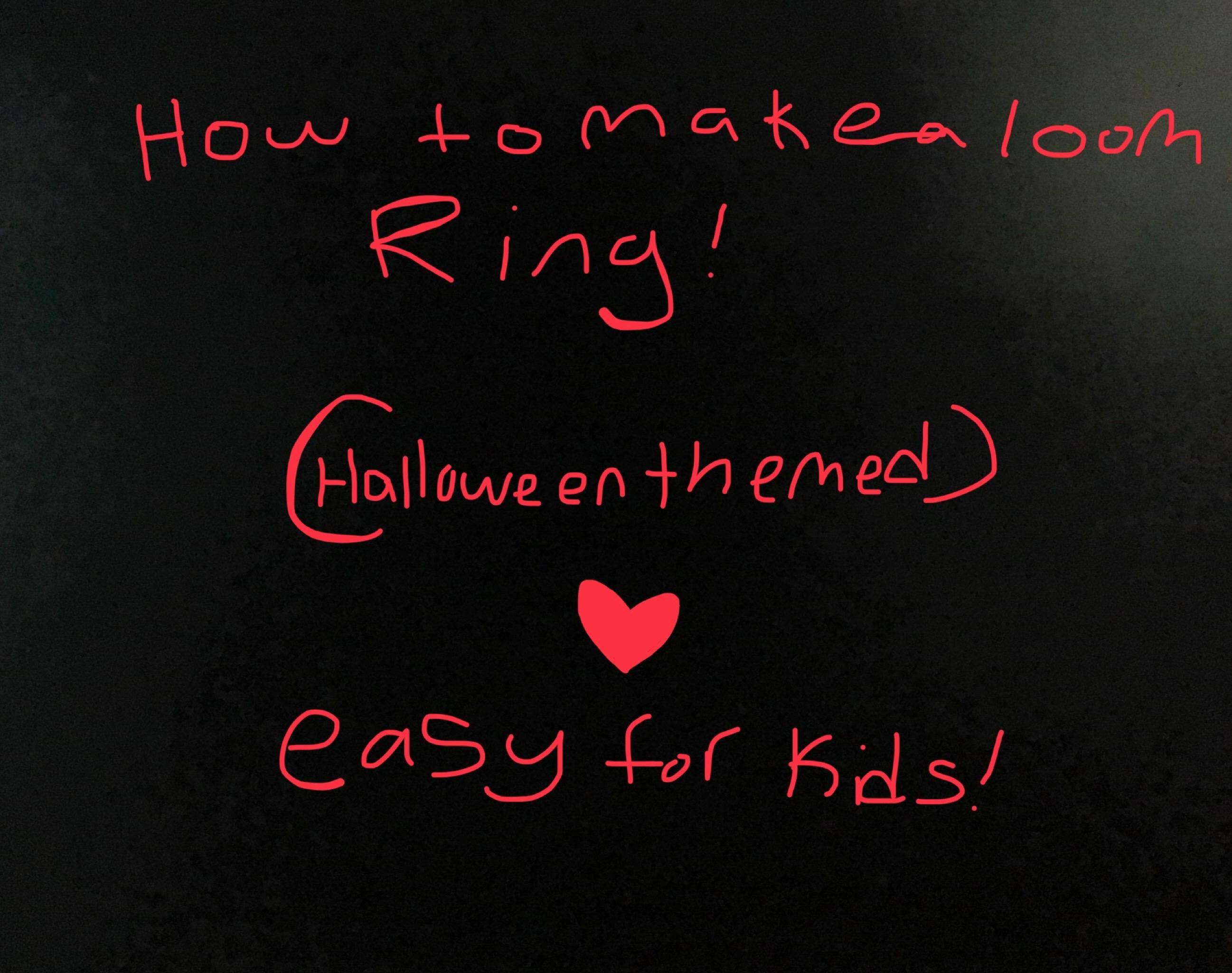 Halloween Themed Loom Ring