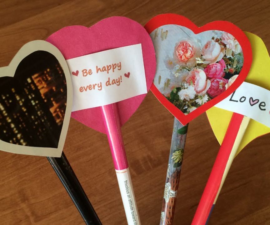 Easy Valentines Made From Magazine Pages, Cardstock and Paper