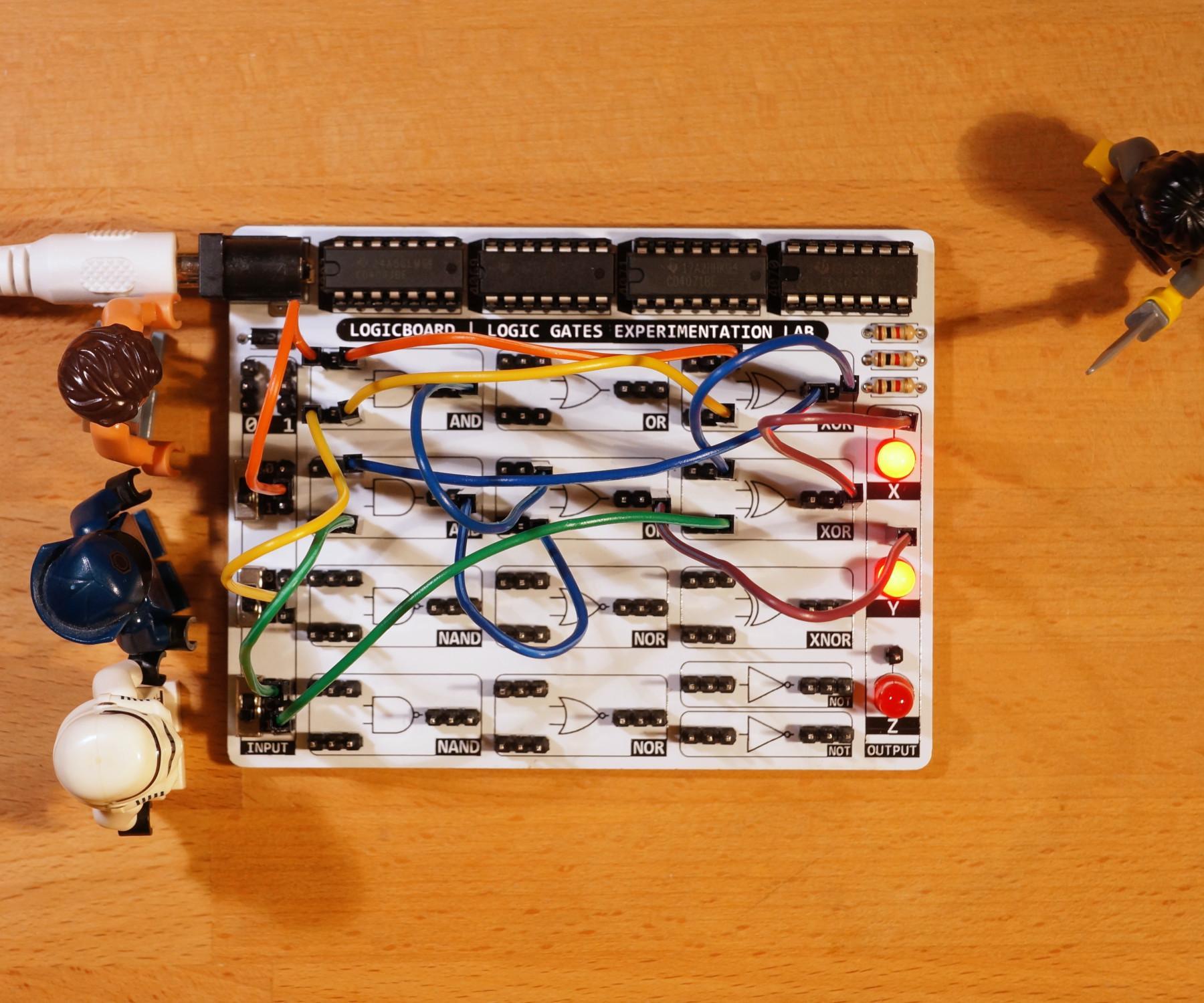 Making a Full Adder With LogicBoard From MH-EDU-Electronics