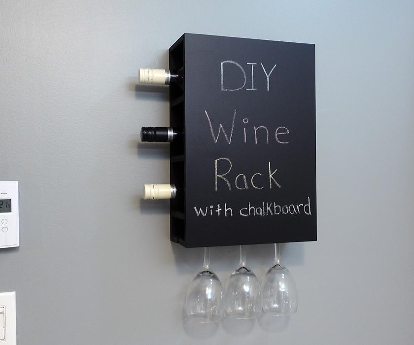 Wine Rack W/ Chalkboard